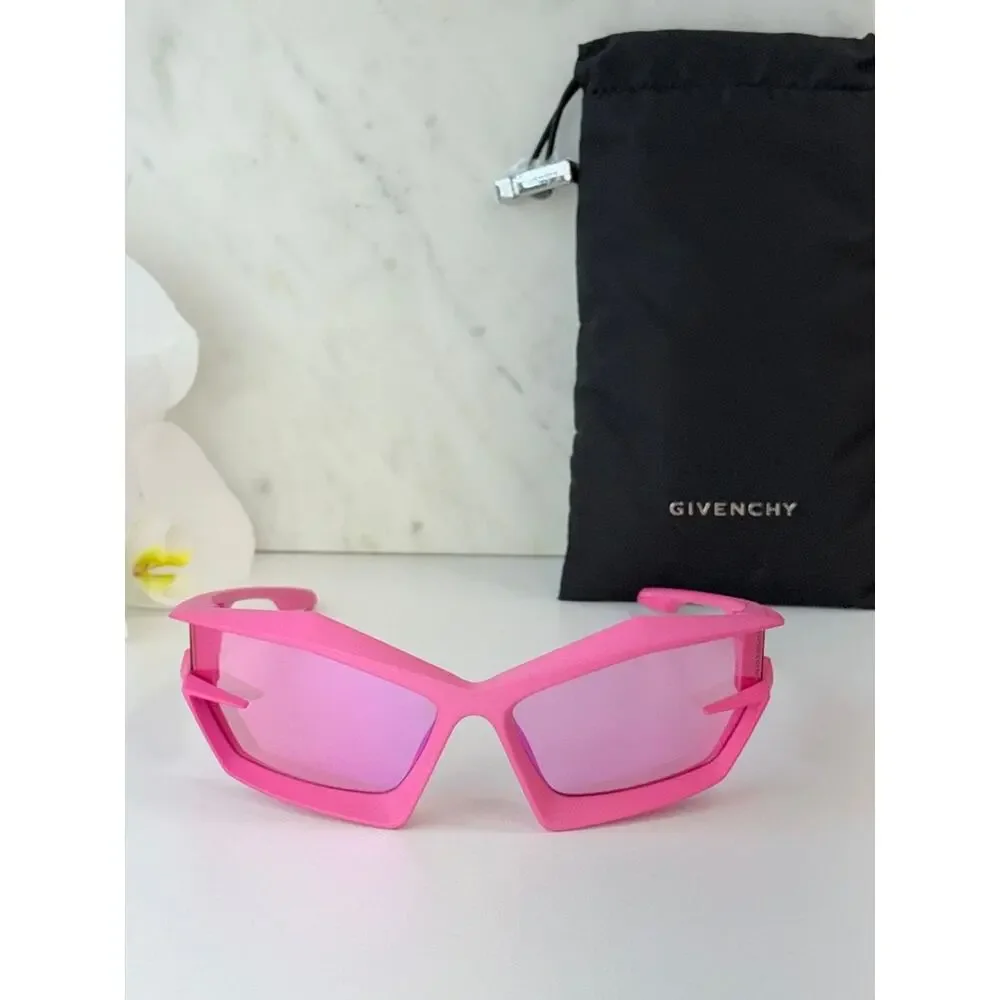 NEW Givenchy GV40049I Cut Mask Pink Mirror Sunglasses